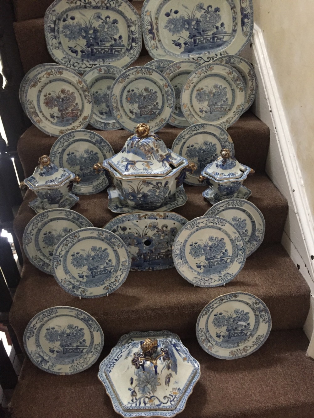 Highly decorative mid C19th Mason's Ironstone china part dinner service. View IV