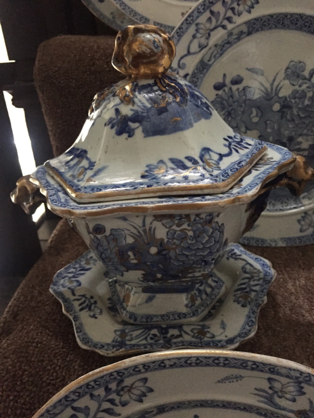 Highly decorative mid C19th Mason's Ironstone china part dinner service. View V