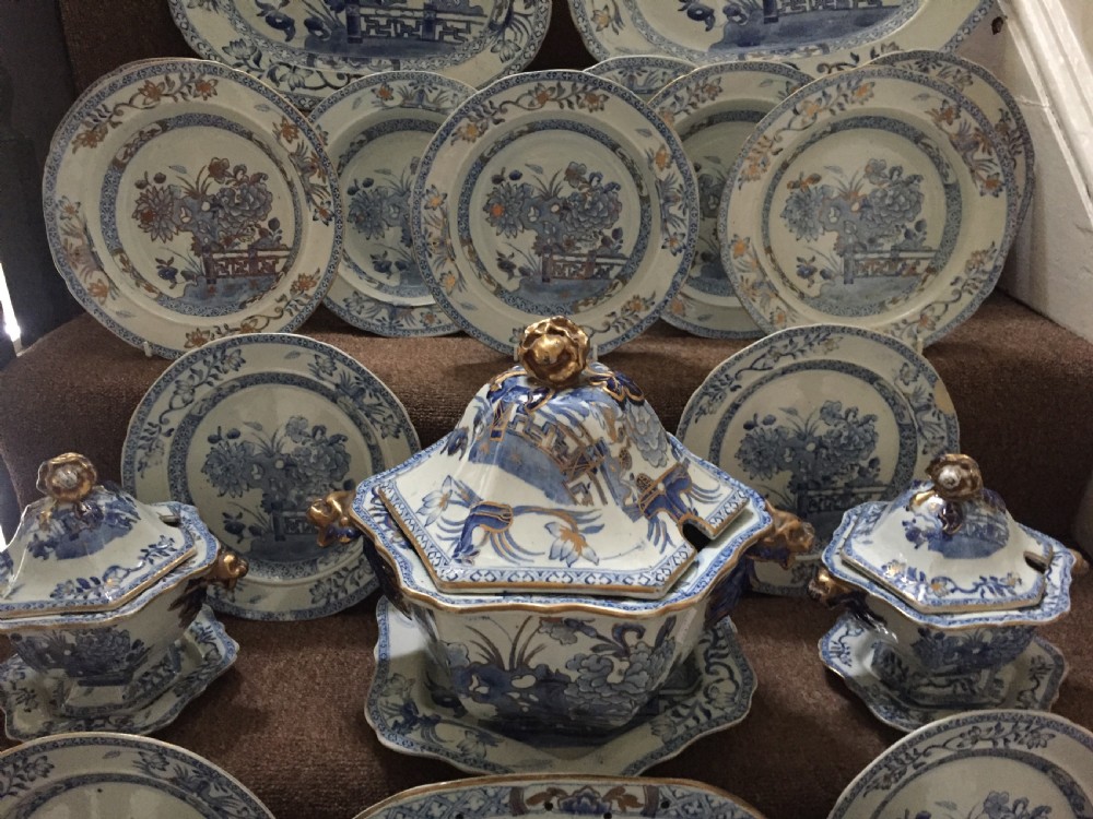 Highly decorative mid C19th Mason's Ironstone china part dinner service. View VIII