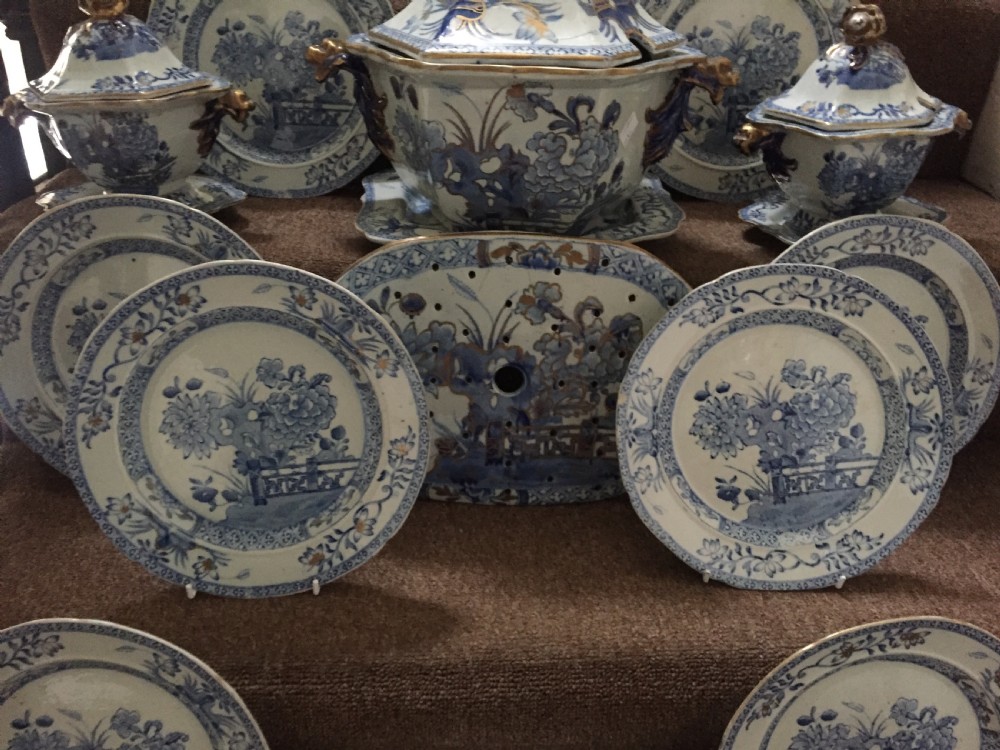Highly decorative mid C19th Mason's Ironstone china part dinner service. View IX