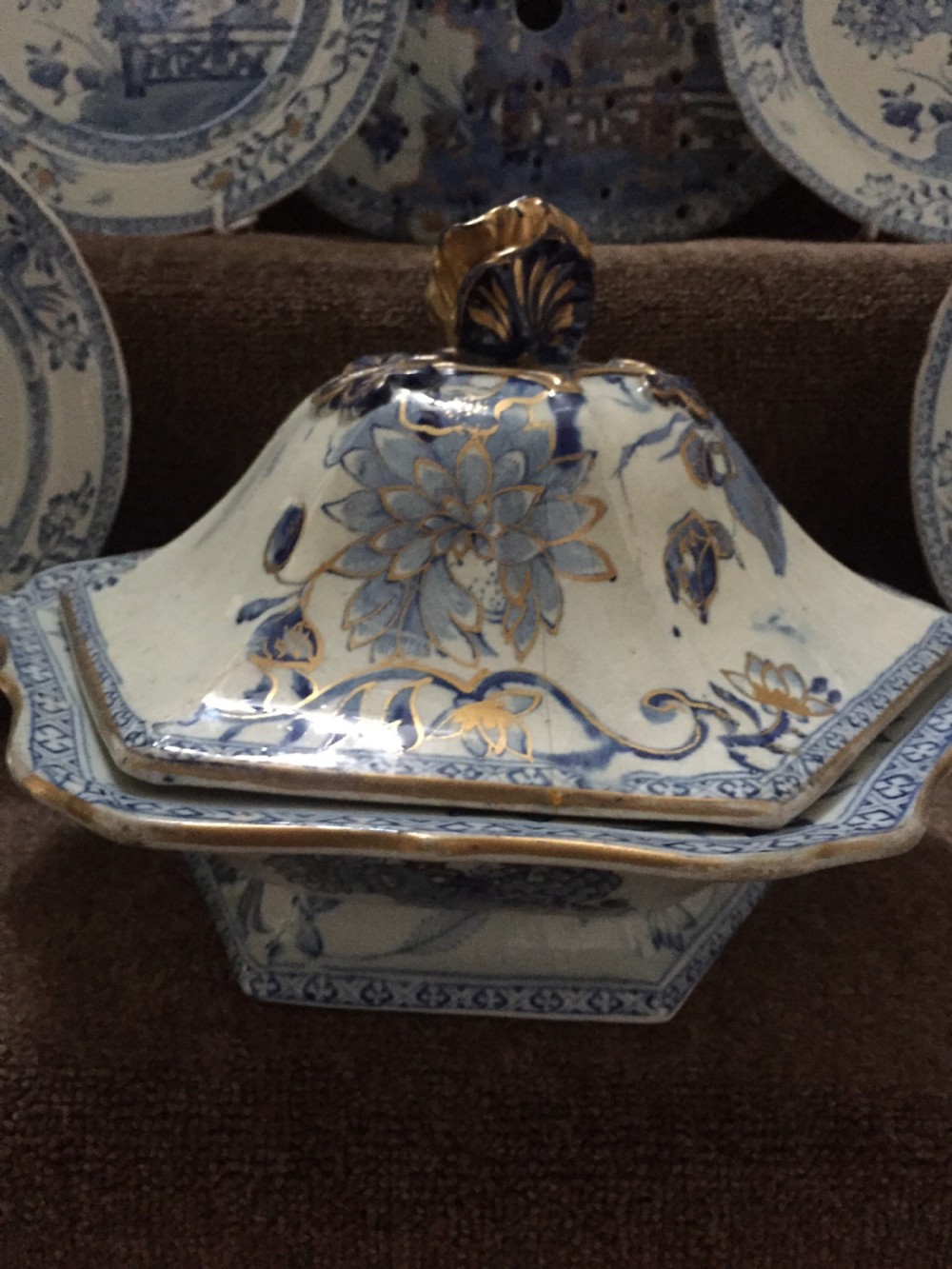 Highly decorative mid C19th Mason's Ironstone china part dinner service. View X