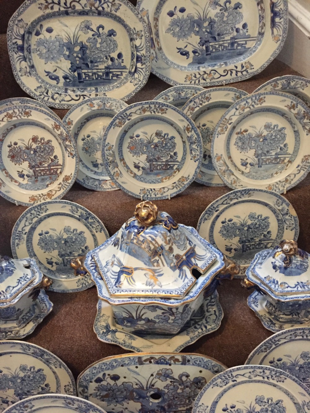 Highly decorative mid C19th Mason's Ironstone china part dinner service. View XIV