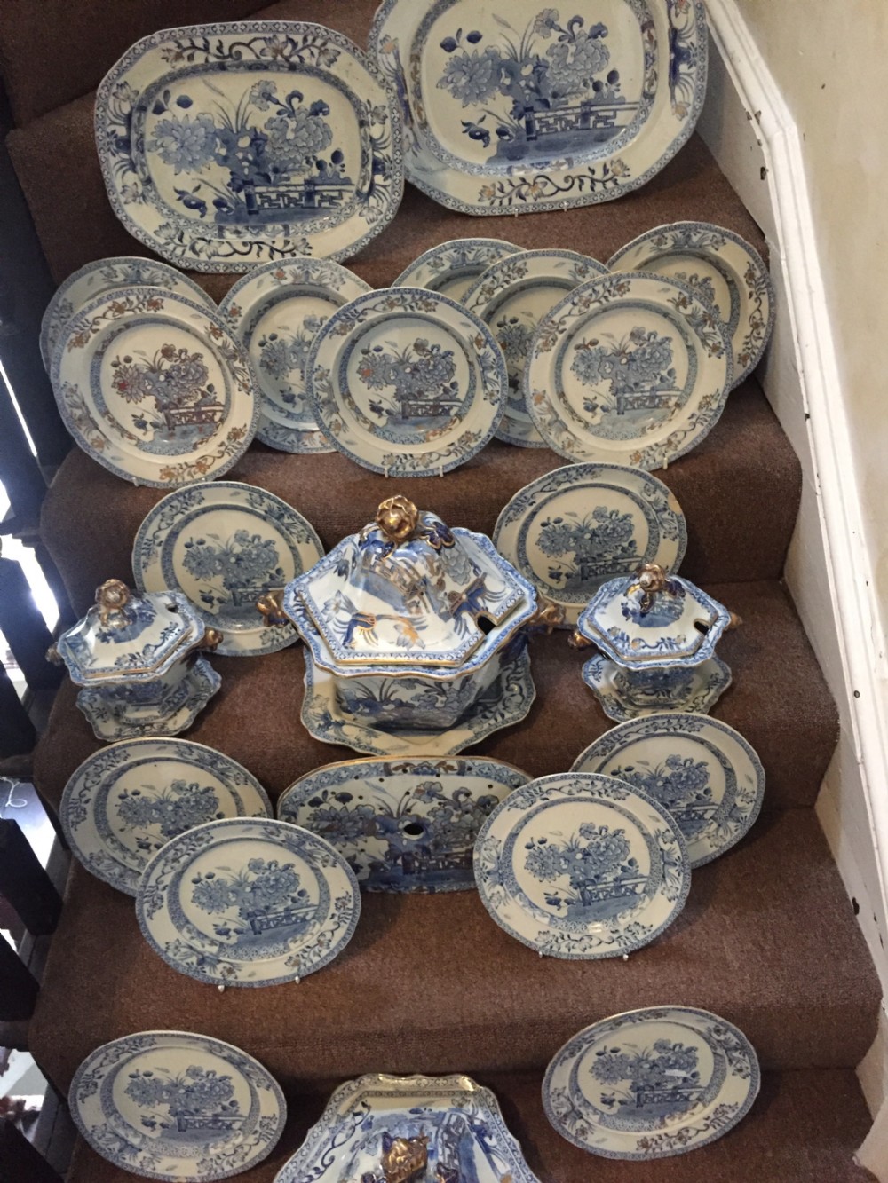Highly decorative mid C19th Mason's Ironstone china part dinner service. View XV