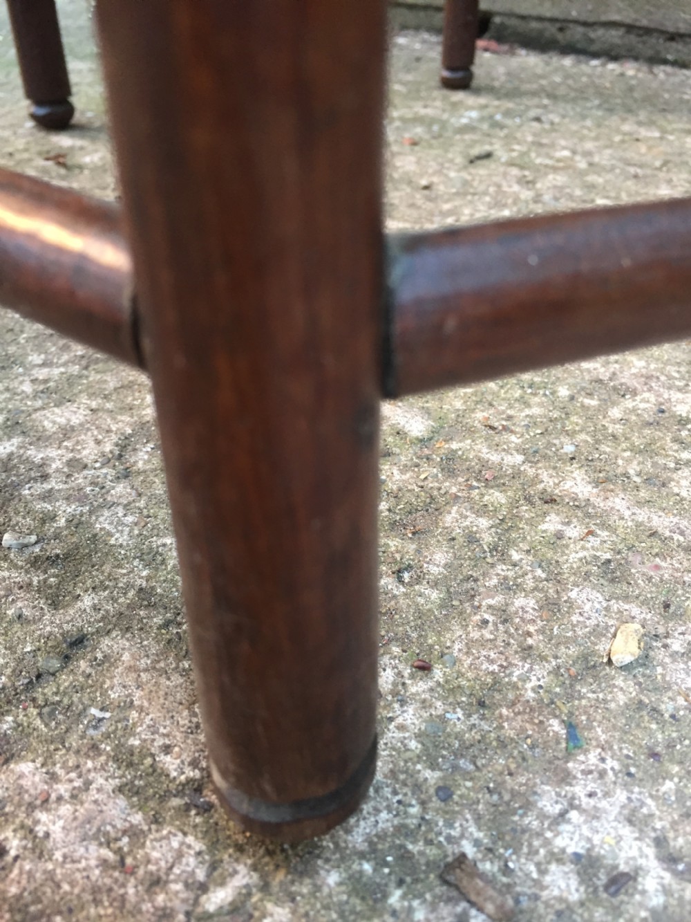 Late C19th Chinese Qing Dynasty carved hardwood hexagonal lamp table or vase stand. View VIII