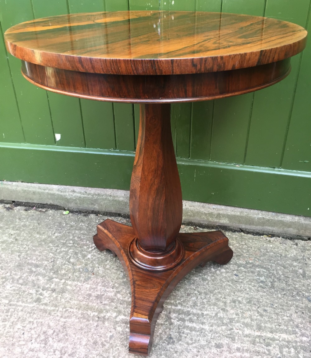 Early C19th George IV period rosewood circular pedestal table of outstanding quality.