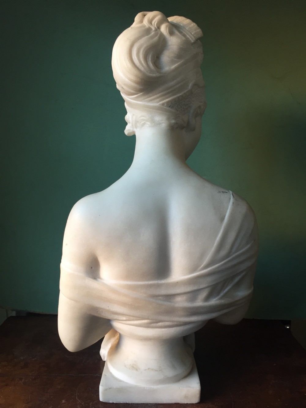 C19th French carved marble bust of Madame Juliette Recamier , after the original study by Joseph Chinard. View XII