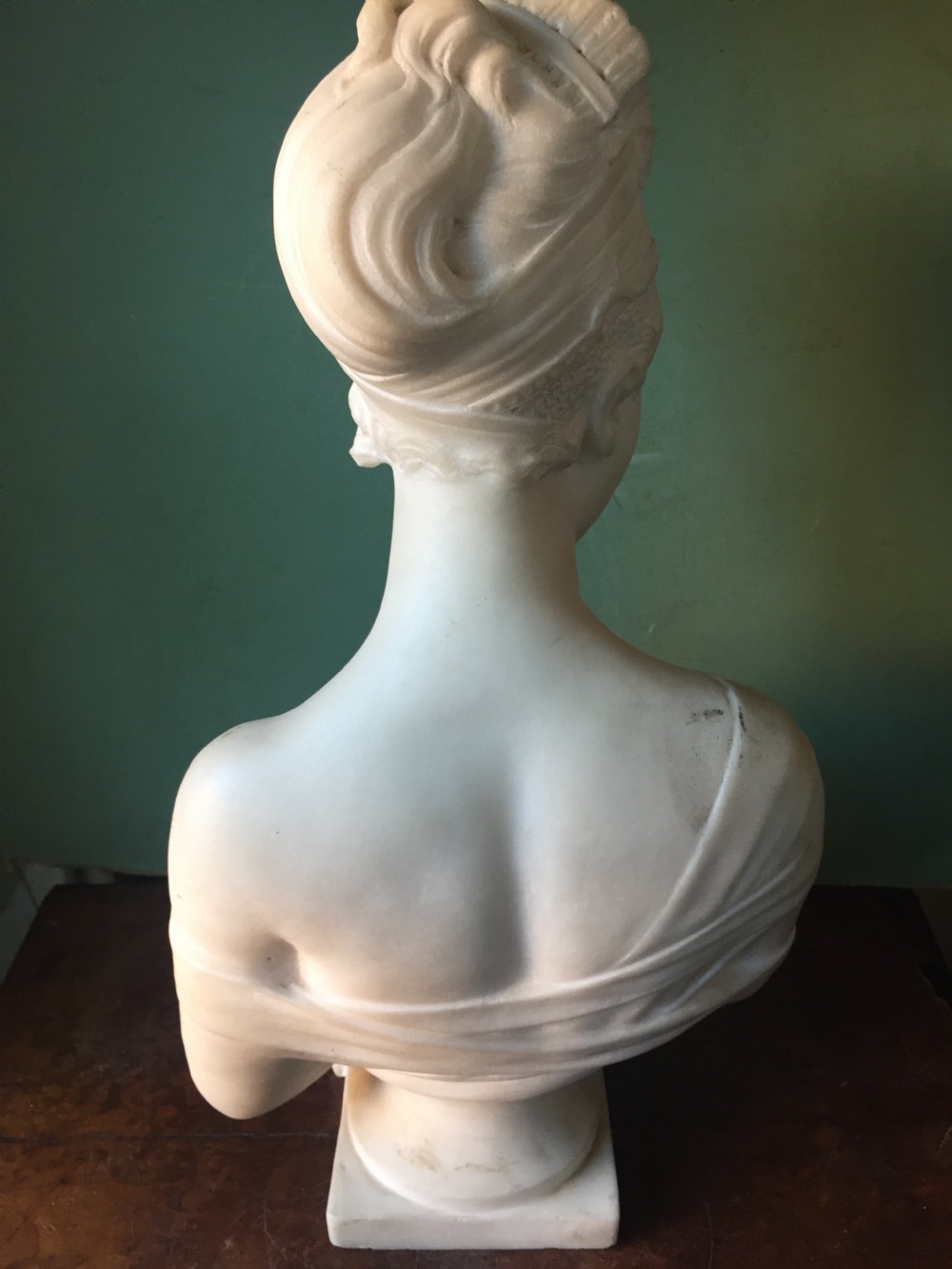 C19th French carved marble bust of Madame Juliette Recamier , after the original study by Joseph Chinard. View XIII