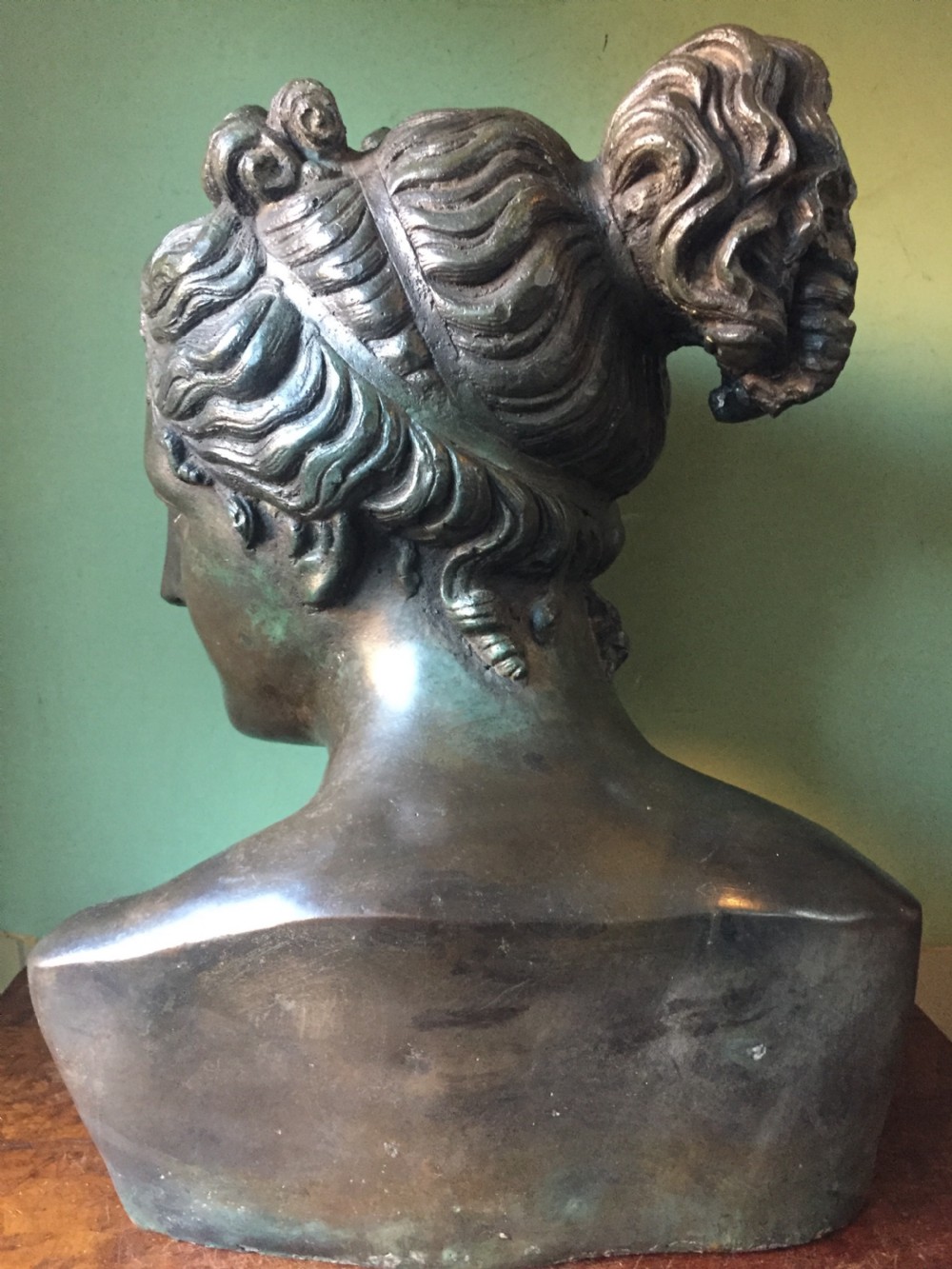 Late C19th life-size bronze bust study of  the 'Venus Italica” after Antonio Canova. View III