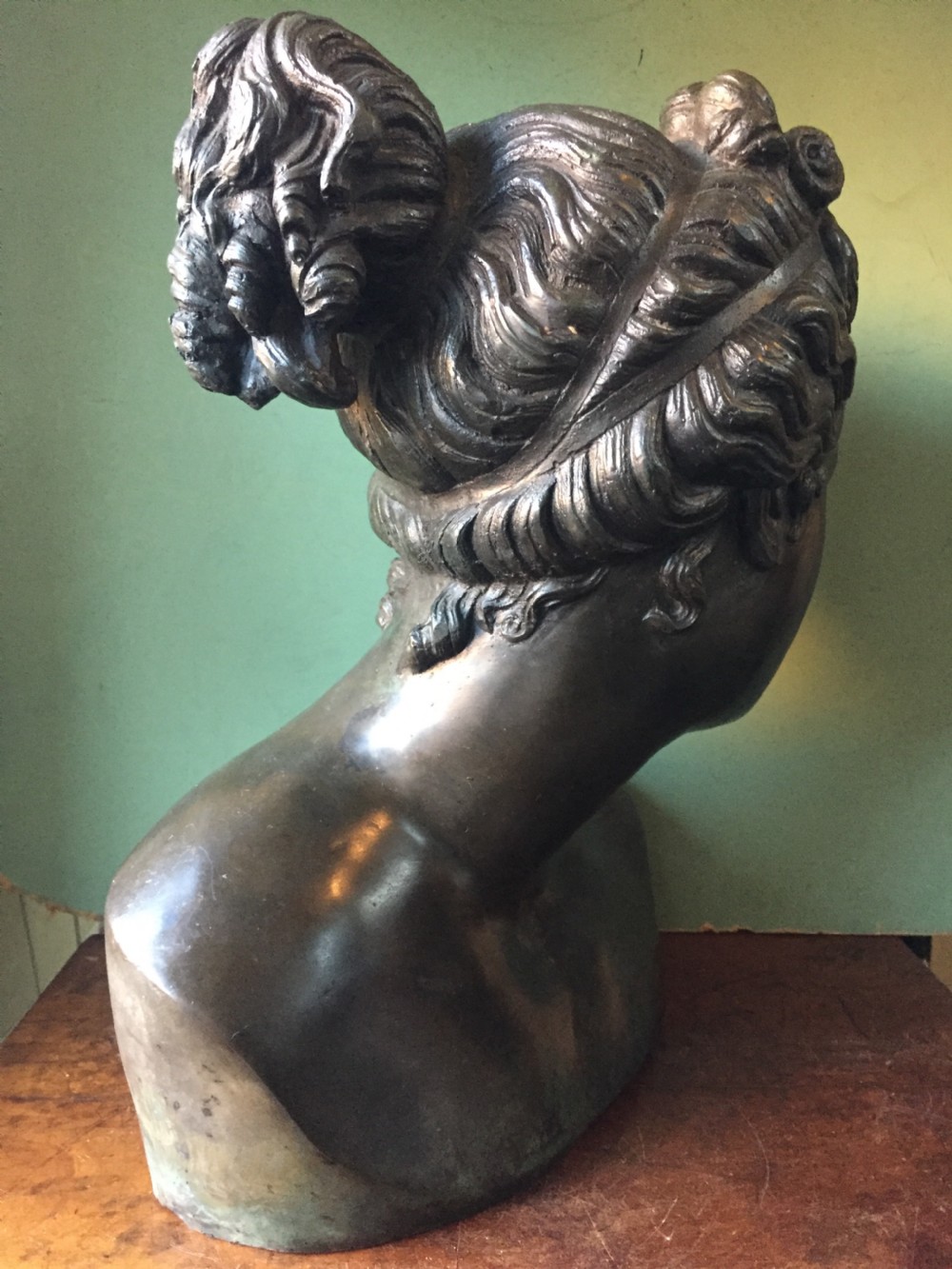 Late C19th life-size bronze bust study of  the 'Venus Italica” after Antonio Canova. View V