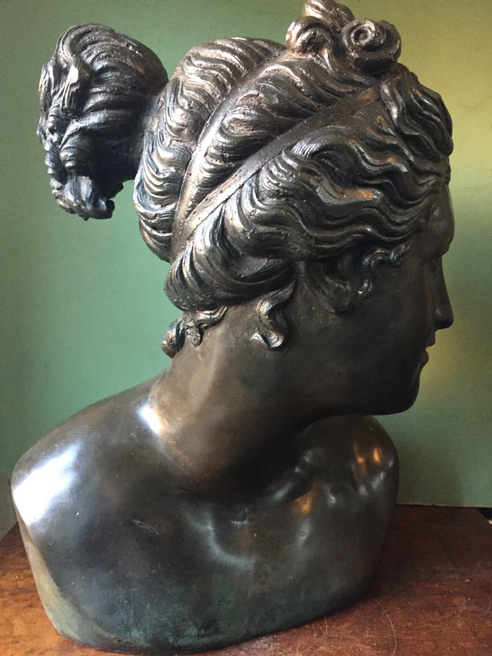 Late C19th life-size bronze bust study of  the 'Venus Italica” after Antonio Canova. View VI