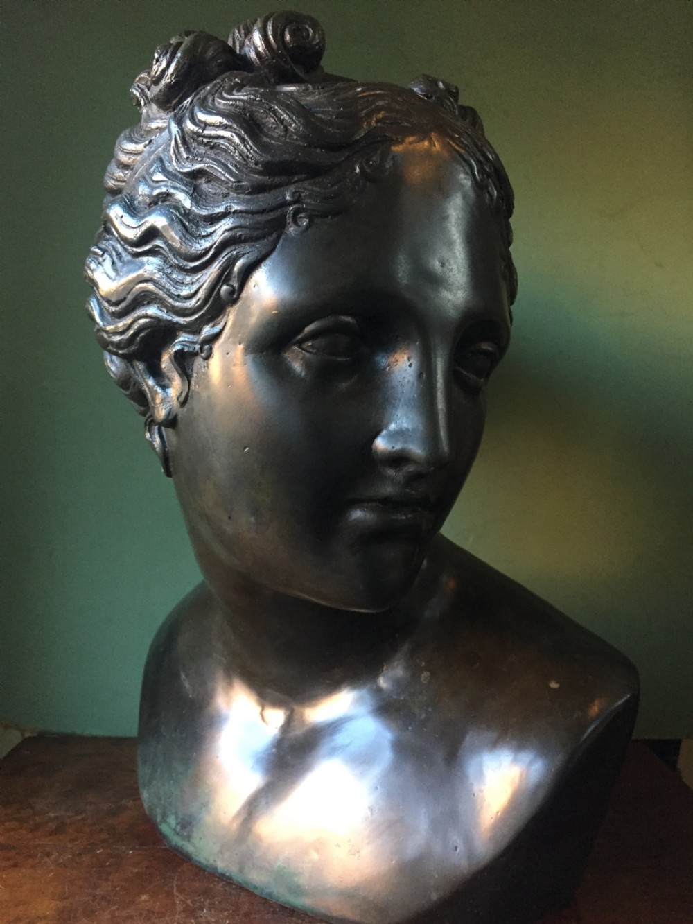 Late C19th life-size bronze bust study of  the 'Venus Italica” after Antonio Canova. View XII
