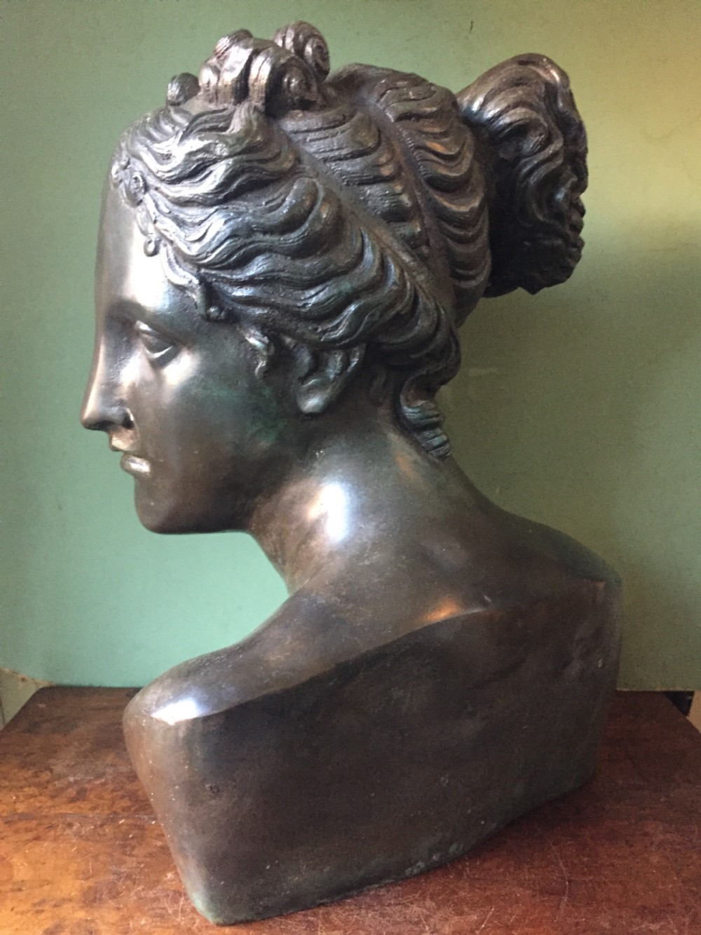Late C19th life-size bronze bust study of  the 'Venus Italica” after Antonio Canova. View XIII