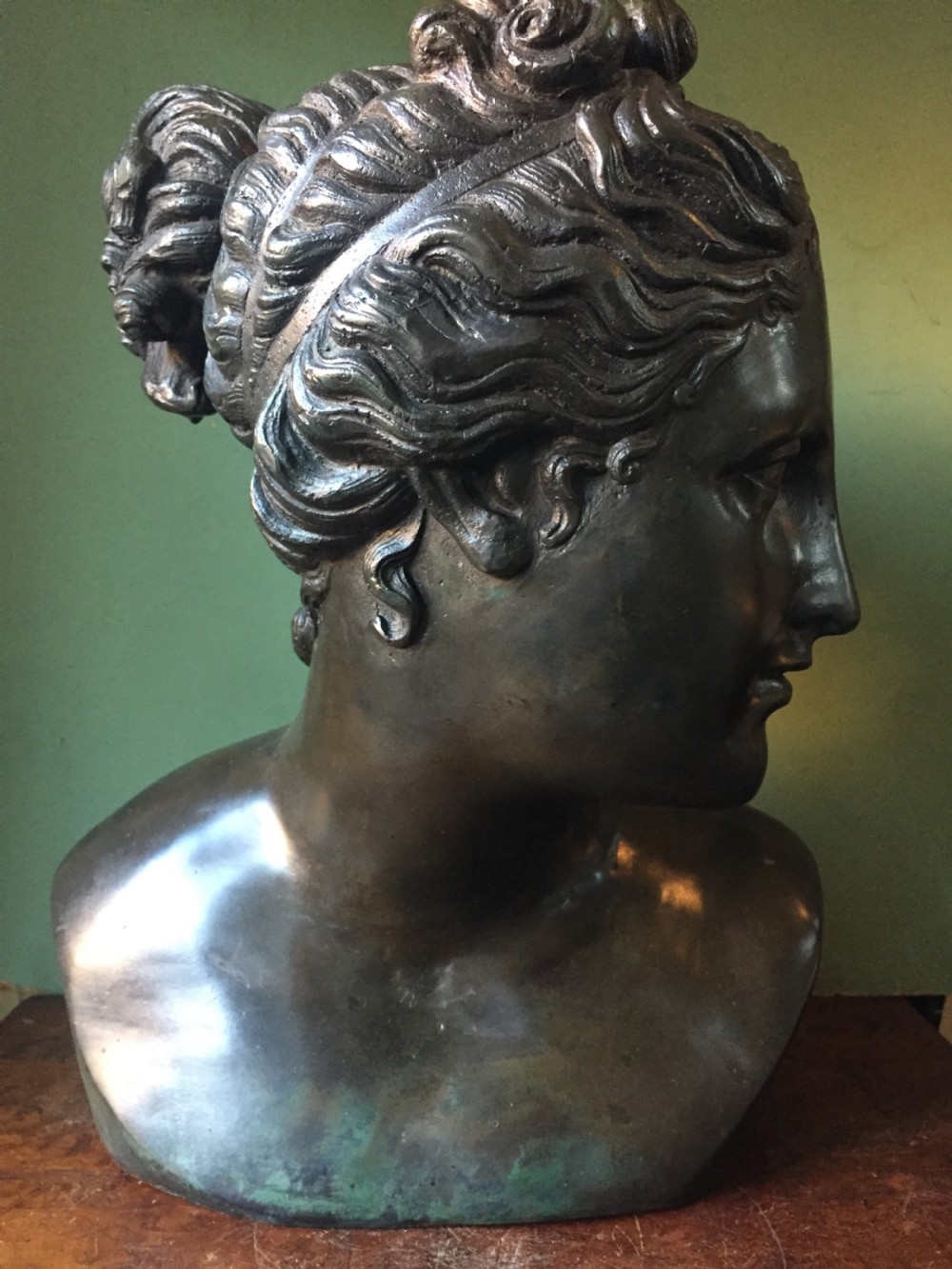 Late C19th life-size bronze bust study of  the 'Venus Italica” after Antonio Canova. View XIV