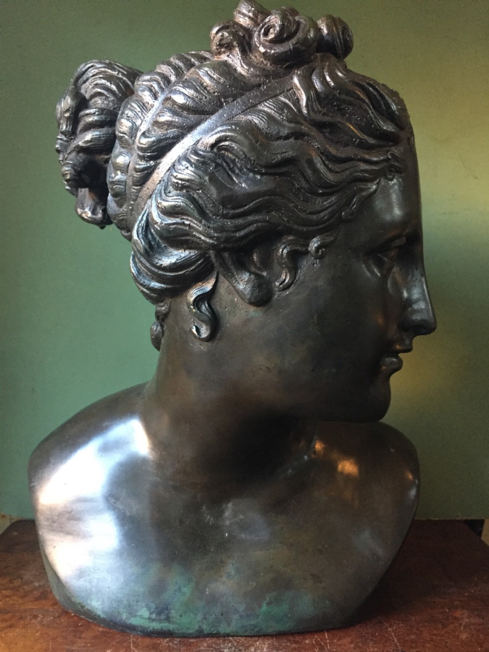 Late C19th life-size bronze bust study of  the 'Venus Italica” after Antonio Canova. View XV