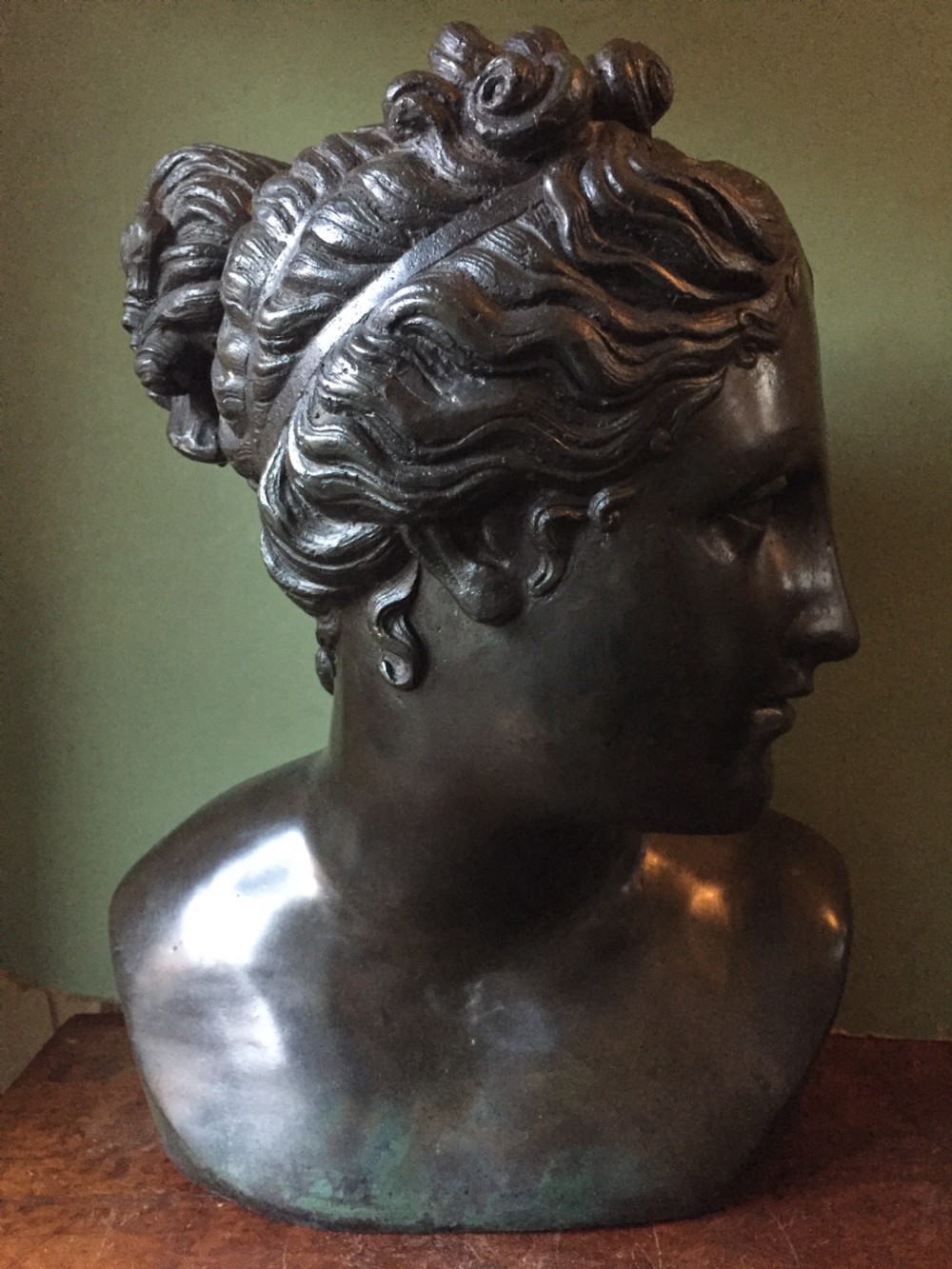 Late C19th life-size bronze bust study of  the 'Venus Italica” after Antonio Canova. View XVII