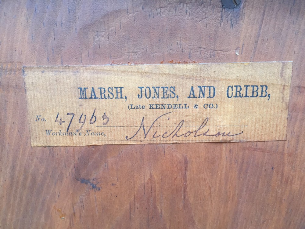 Fine quality signed C19th satin-birch side cabinet or credenza with inlay in the manner of Owen Jones. View XXI