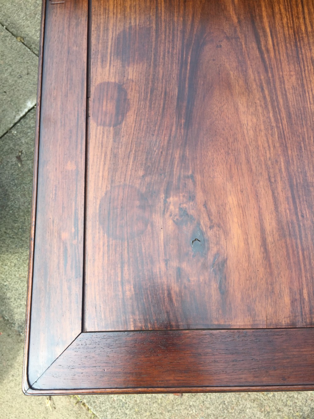 Late C19th Chinese Qing Dynasty carved hardwood 2-tier centre table of freestanding design. View XV