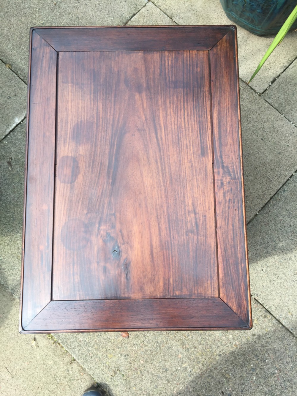 Late C19th Chinese Qing Dynasty carved hardwood 2-tier centre table of freestanding design. View XVI