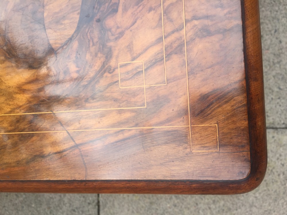 C19th Victorian period  miniature walnut drop-leaf 'Sutherland' table. View VIII