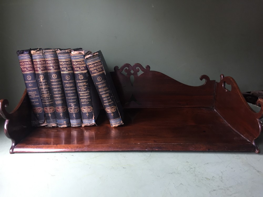Finely-made and signed Madeiran mid C19th book-carrier in an exotic timber , possibly Andaman padauk. View XVIII