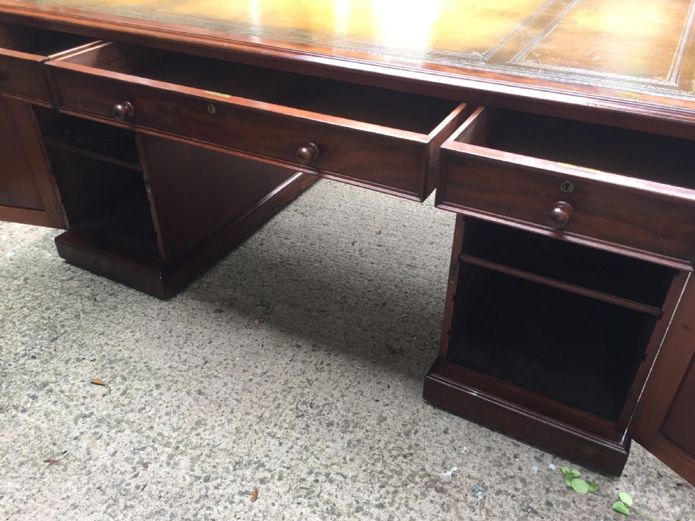 Superb documented early C19th mahogany double-sided 'partners' desk by M.Willson , London. View VI