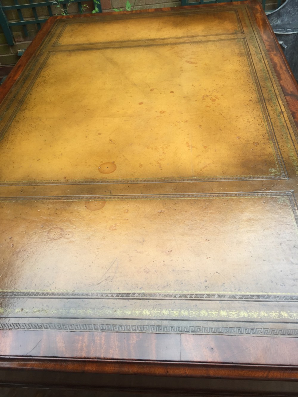 Superb documented early C19th mahogany double-sided 'partners' desk by M.Willson , London. View VIII