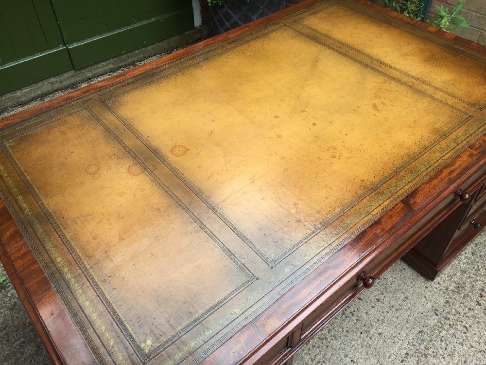 Superb documented early C19th mahogany double-sided 'partners' desk by M.Willson , London. View X