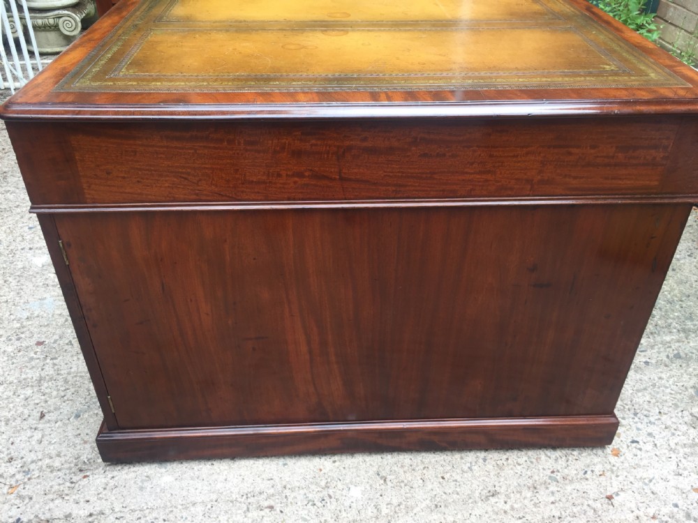 Superb documented early C19th mahogany double-sided 'partners' desk by M.Willson , London. View XVI