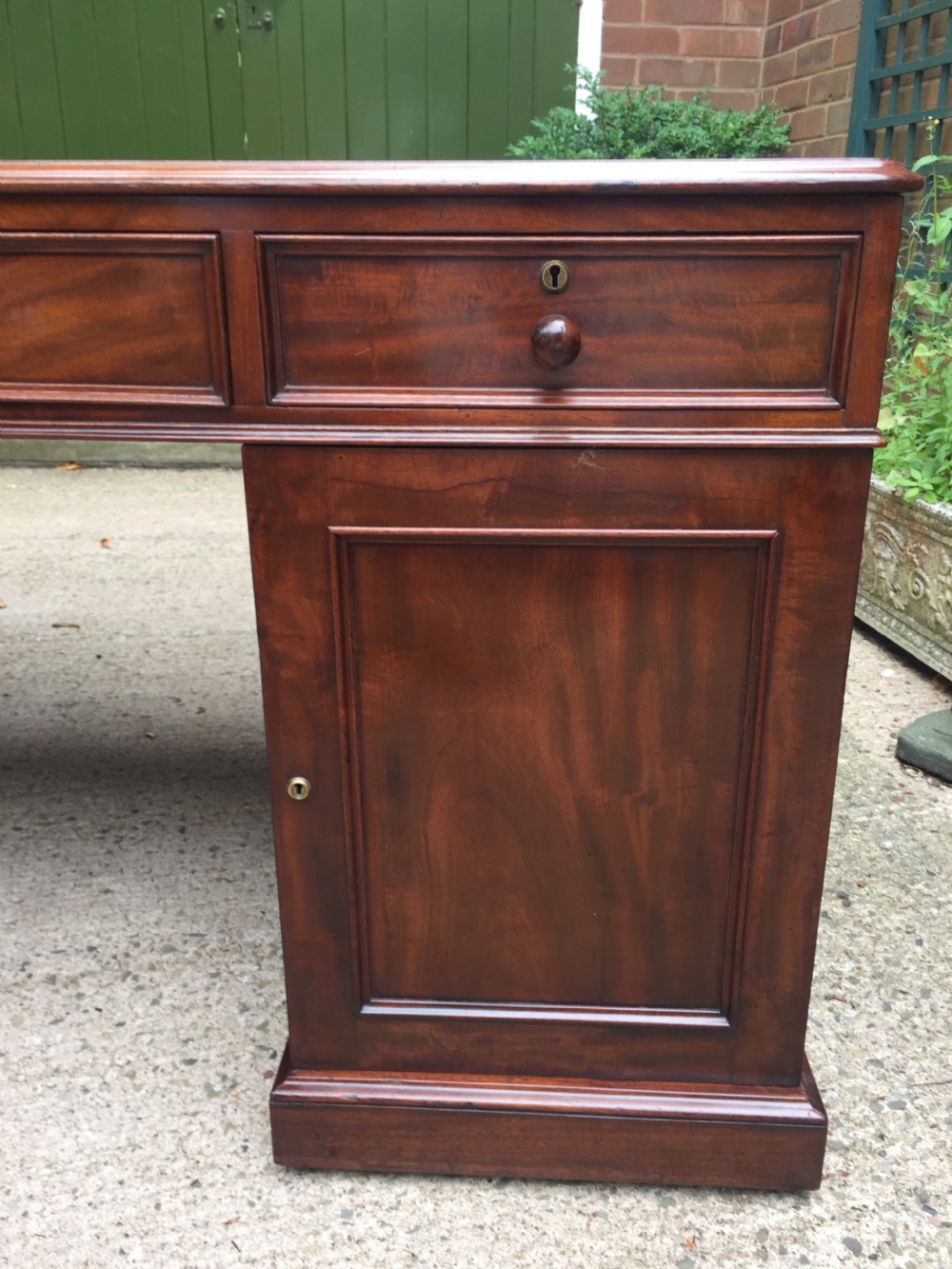 Superb documented early C19th mahogany double-sided 'partners' desk by M.Willson , London. View XX
