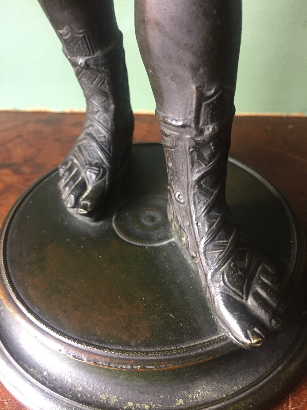 C19th Italian  'Grand Tour' souvenir classical bronze sculpture, after the antique, of Dionysus known as 