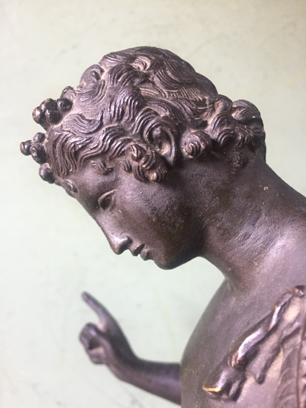 C19th Italian  'Grand Tour' souvenir classical bronze sculpture, after the antique, of Dionysus known as 