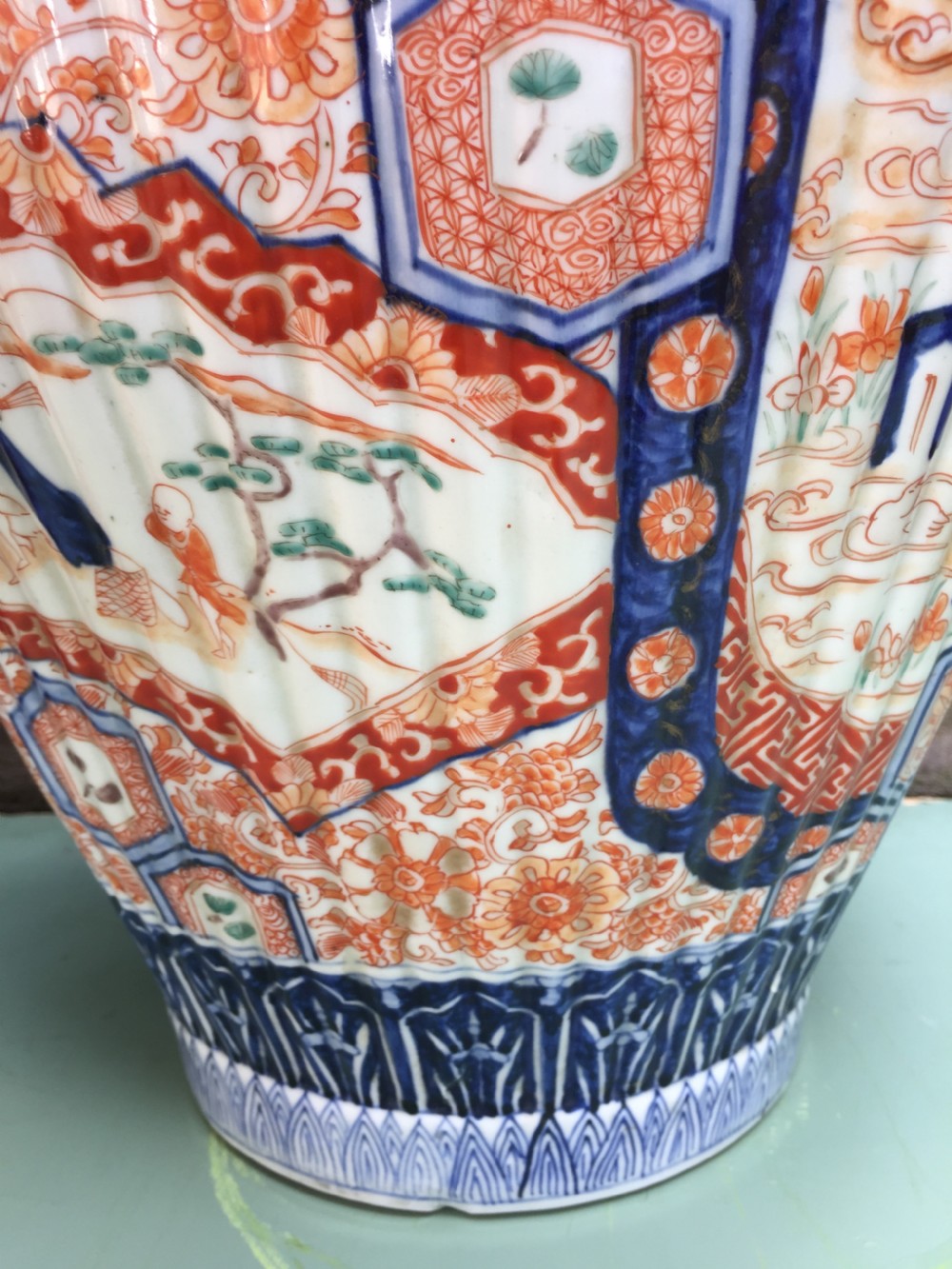 Superbly decorated pair of large C19th Japanese Imari porcelain vases. View XIII