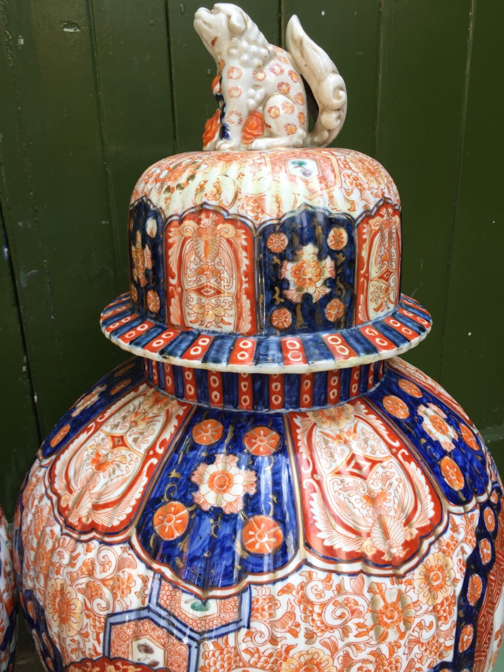Superbly decorated pair of large C19th Japanese Imari porcelain vases. View XVI