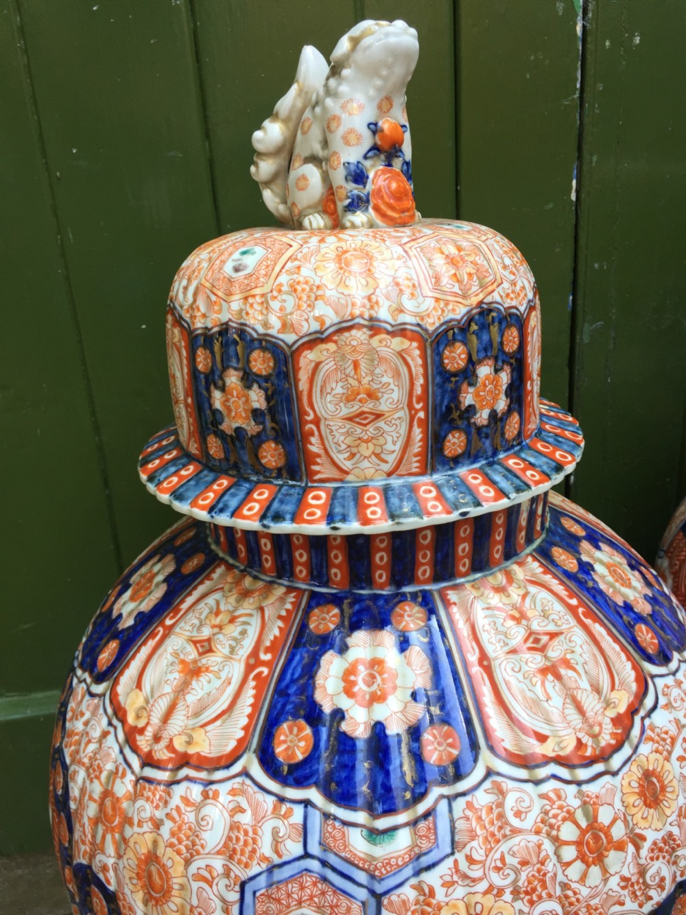 Superbly decorated pair of large C19th Japanese Imari porcelain vases. View XXV