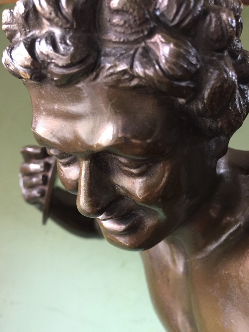 C19th 'Grand Tour' souvenir bronze statue, after the antique, 