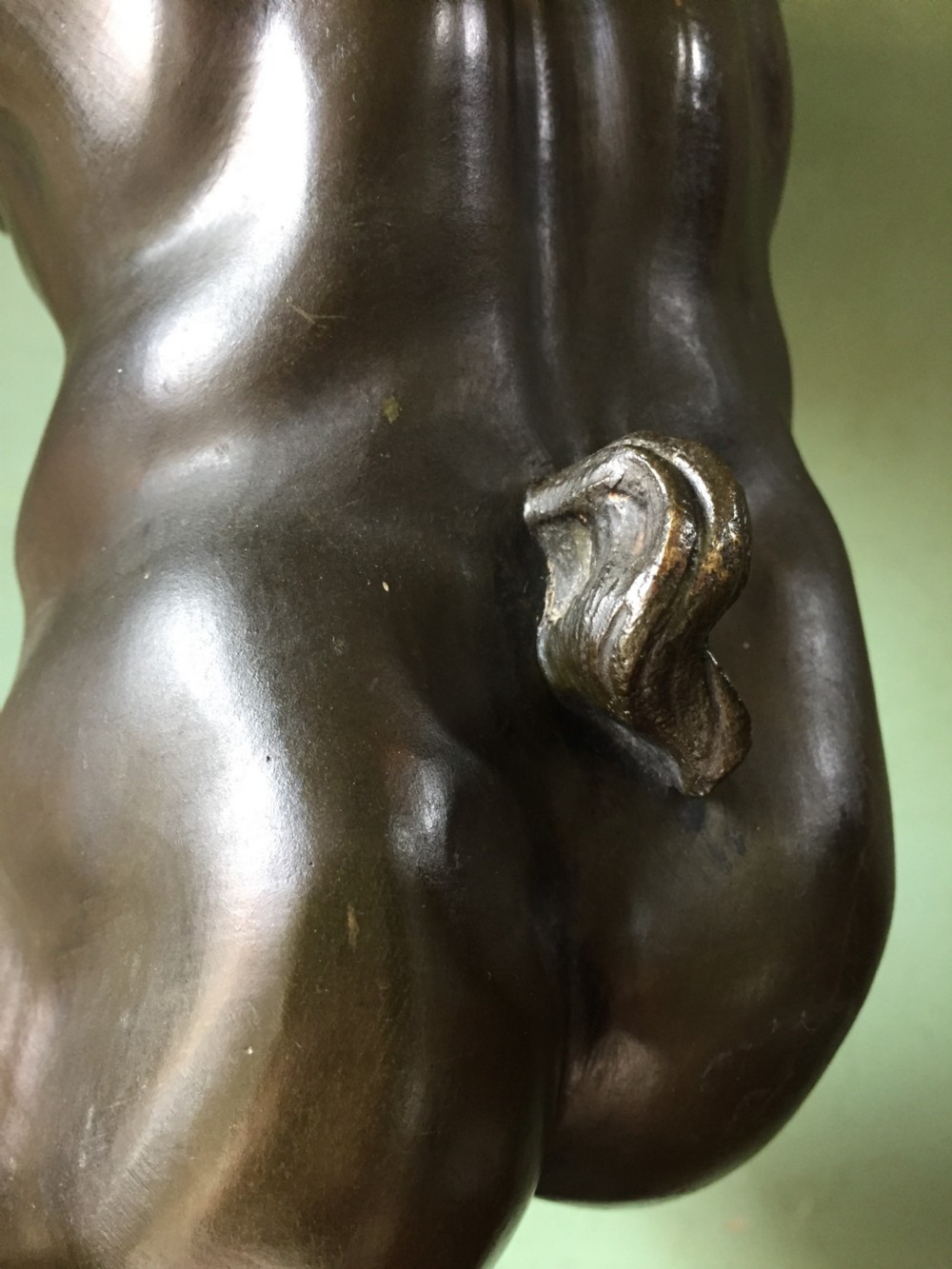 C19th 'Grand Tour' souvenir bronze statue, after the antique, 