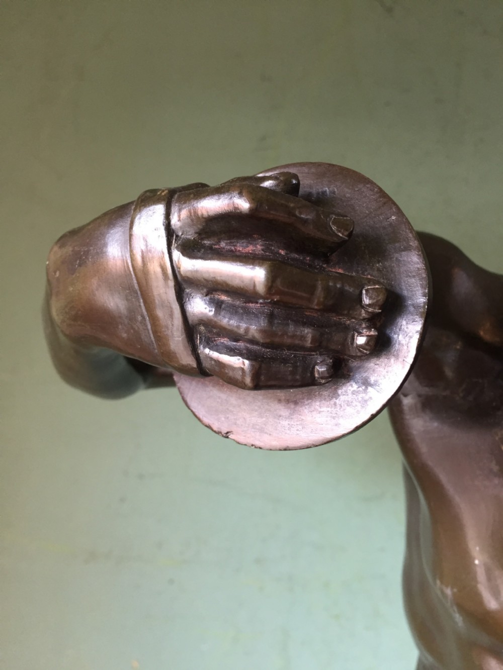 C19th 'Grand Tour' souvenir bronze statue, after the antique, 