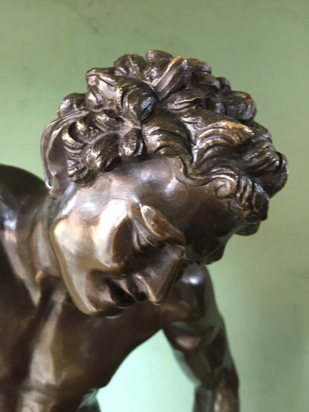 C19th 'Grand Tour' souvenir bronze statue, after the antique, 