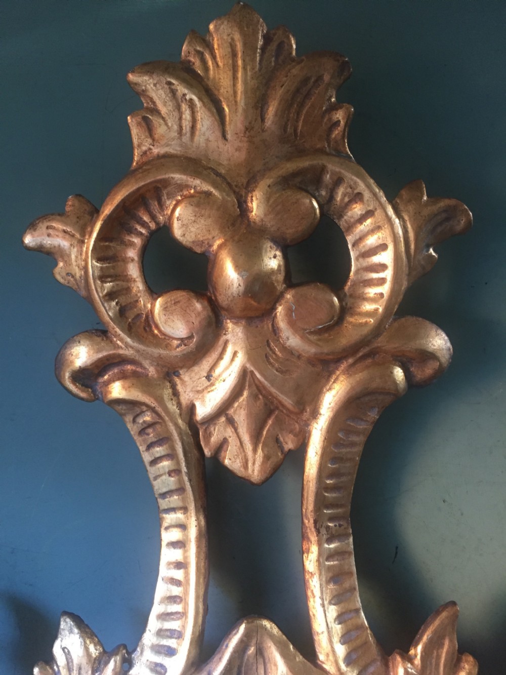 Pair of early C20th Italian carved giltwood framed mirrors in the C17th period Venetian style. View VI