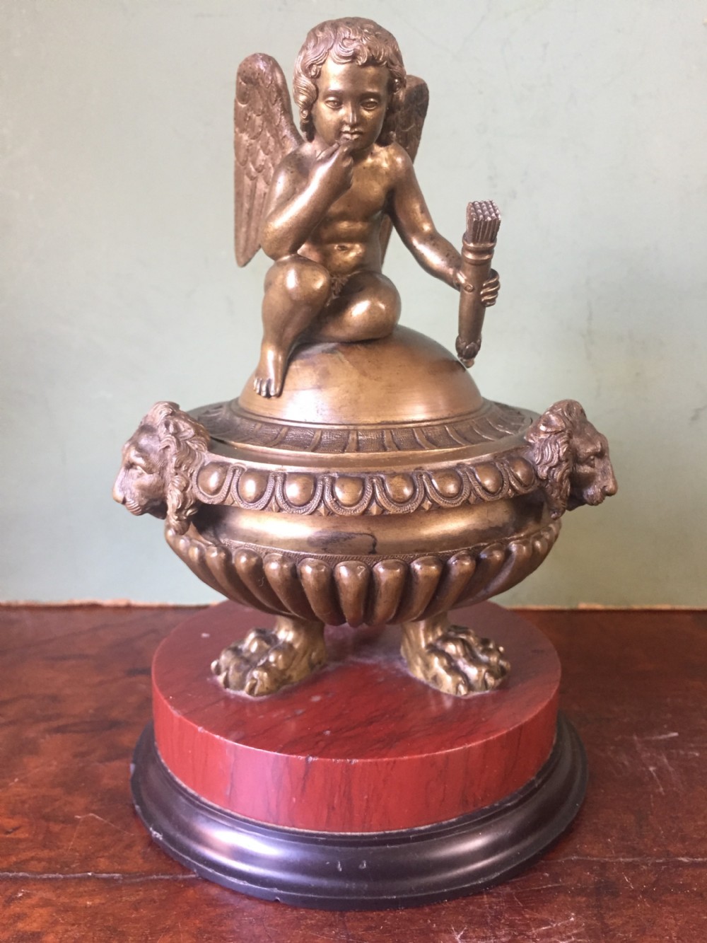 Fine C19th Italian bronze 'Grand Tour' souvenir type inkwell , attributed to Benedetto Boschetti, Rome. View II