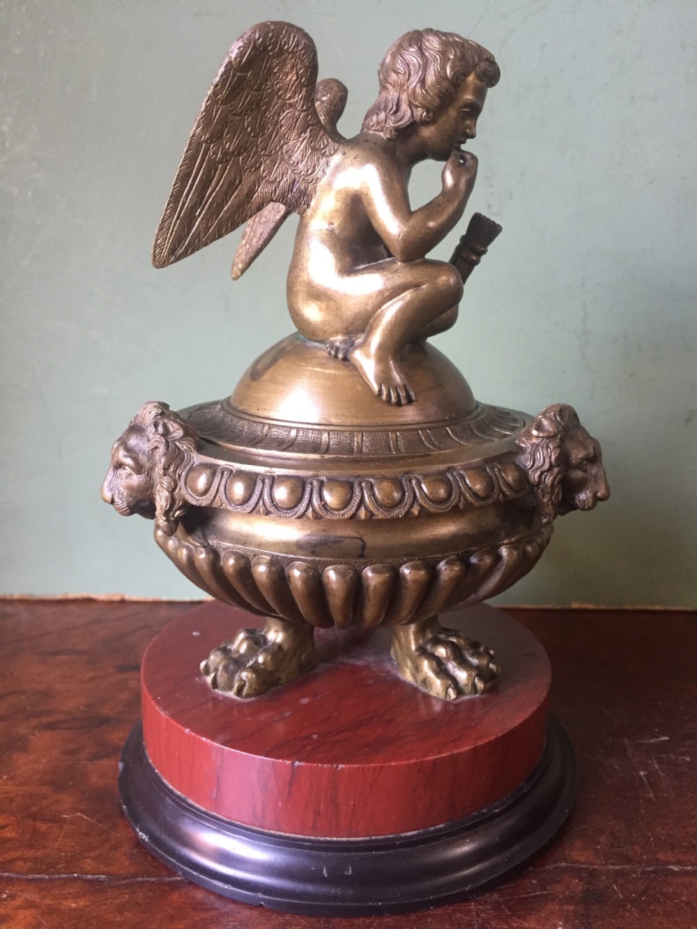 Fine C19th Italian bronze 'Grand Tour' souvenir type inkwell , attributed to Benedetto Boschetti, Rome. View III