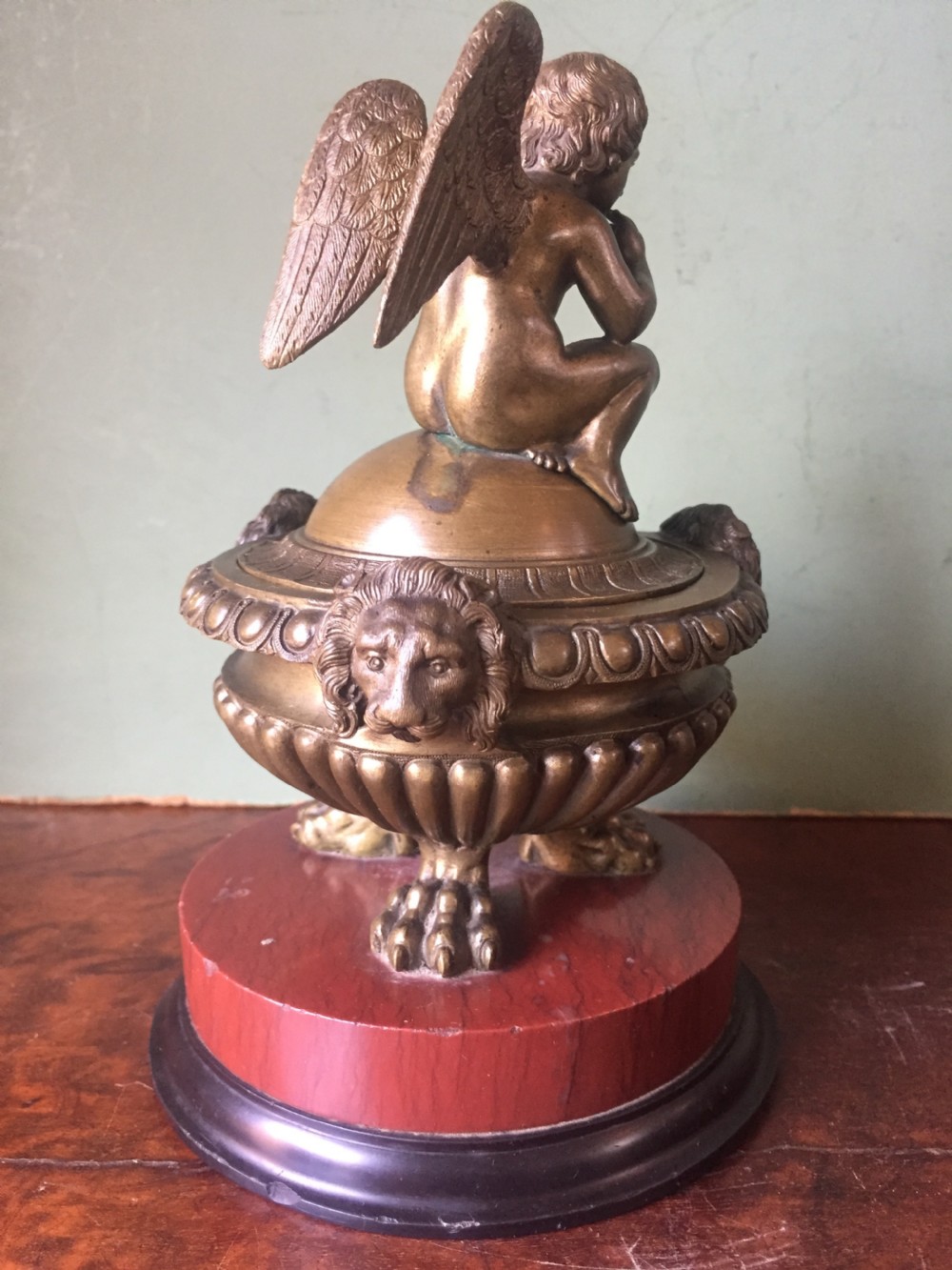Fine C19th Italian bronze 'Grand Tour' souvenir type inkwell , attributed to Benedetto Boschetti, Rome. View IV