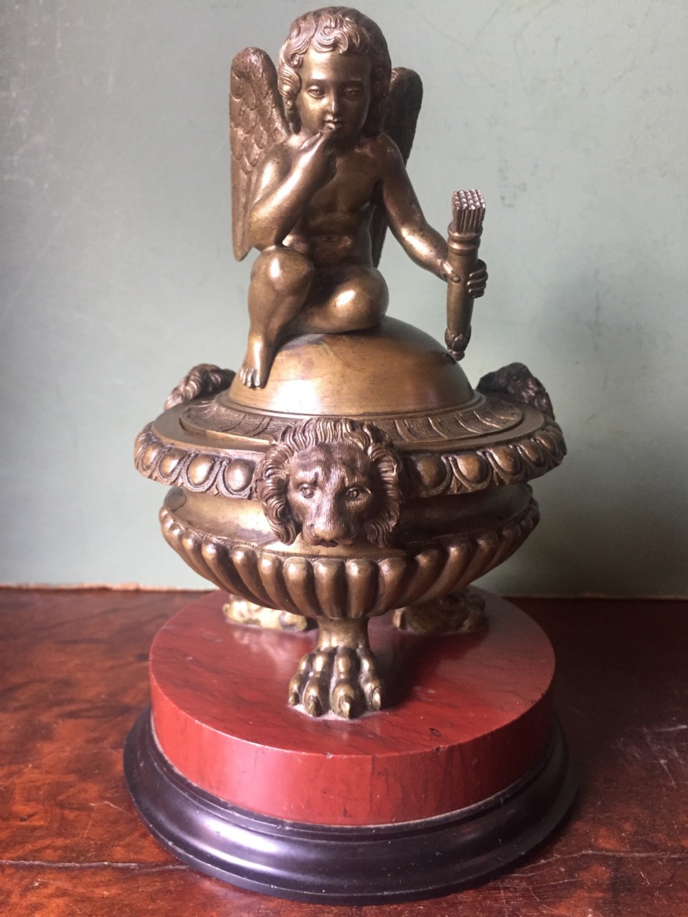 Fine C19th Italian bronze 'Grand Tour' souvenir type inkwell , attributed to Benedetto Boschetti, Rome. View XIV