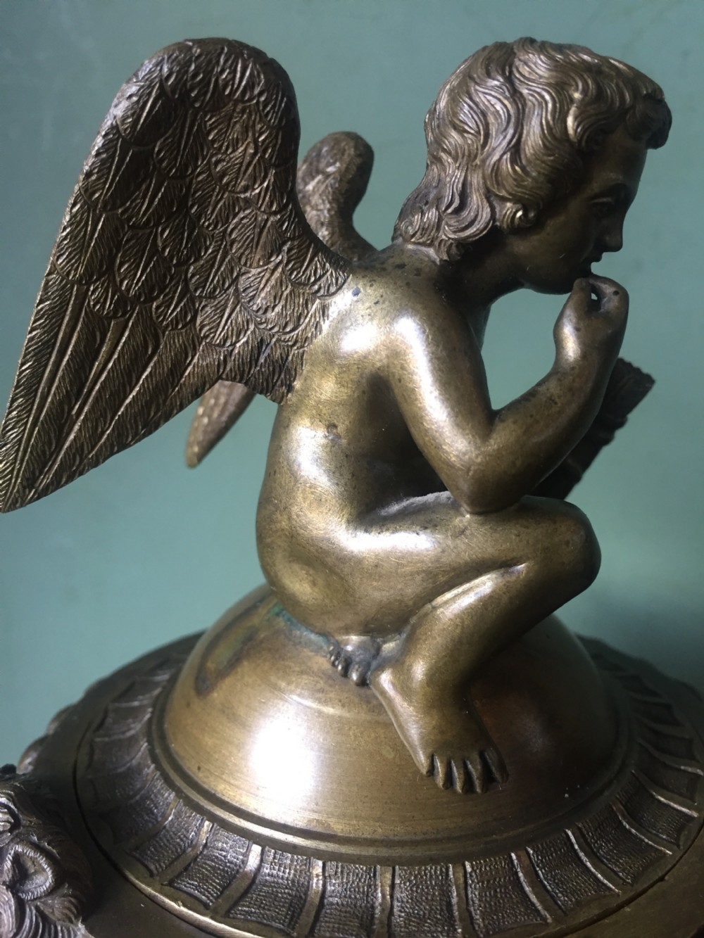 Fine C19th Italian bronze 'Grand Tour' souvenir type inkwell , attributed to Benedetto Boschetti, Rome. View XVI