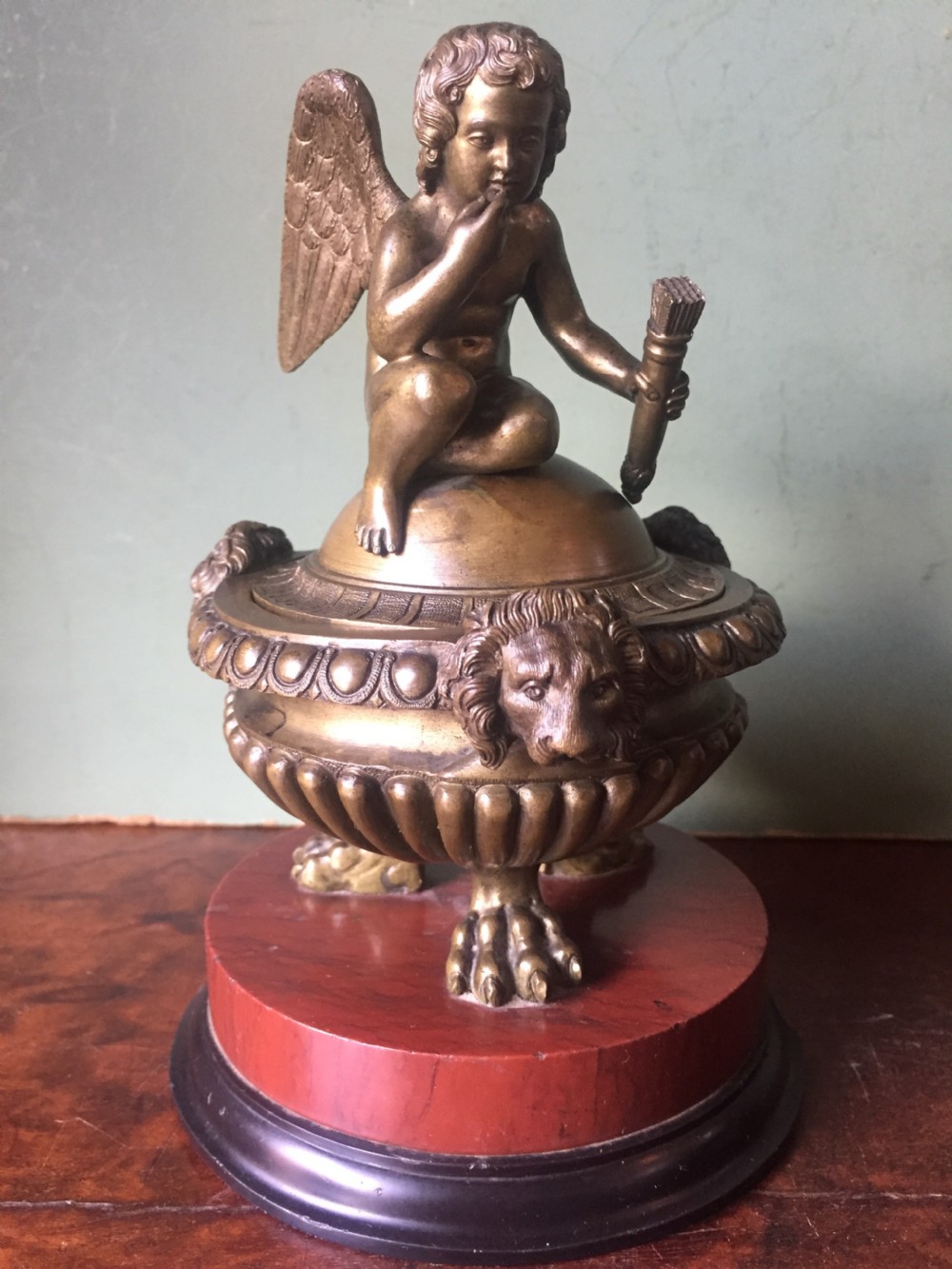 Fine C19th Italian bronze 'Grand Tour' souvenir type inkwell , attributed to Benedetto Boschetti, Rome. View XVII