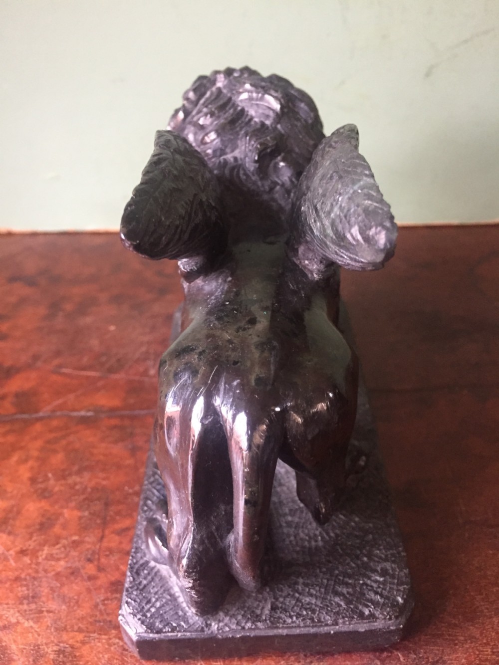 C19th Italian 'Grand Tour' souvenir carved serpentine marble sculpture of the Venetian winged Lion of St.Mark . View VII