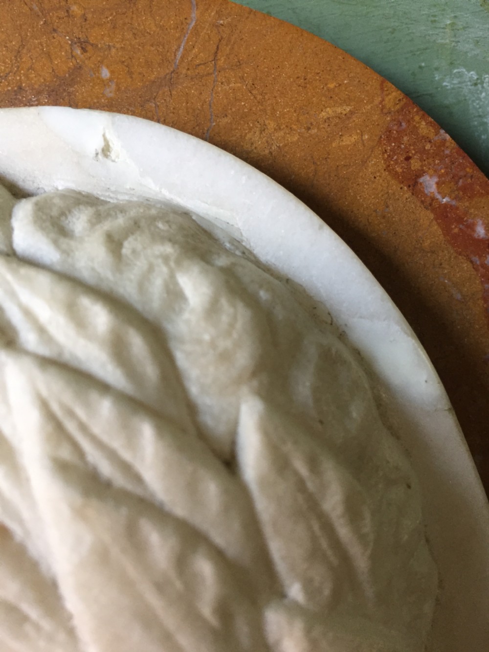 Early C19th Italian 'Grand Tour' souvenir carved statuary marble oval profile portrait study of a Roman Emperor. View XIII