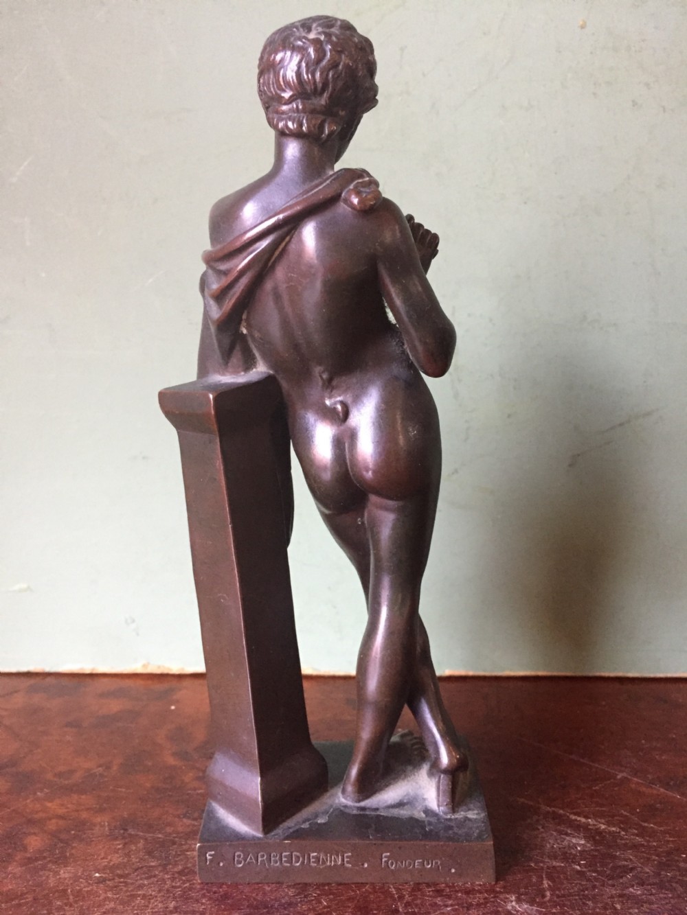 Fine pair of C19th 'Grand Tour' souvenir bronze reductions  , after the antique , of the Capitoline fauns by Barbedienne. View VI
