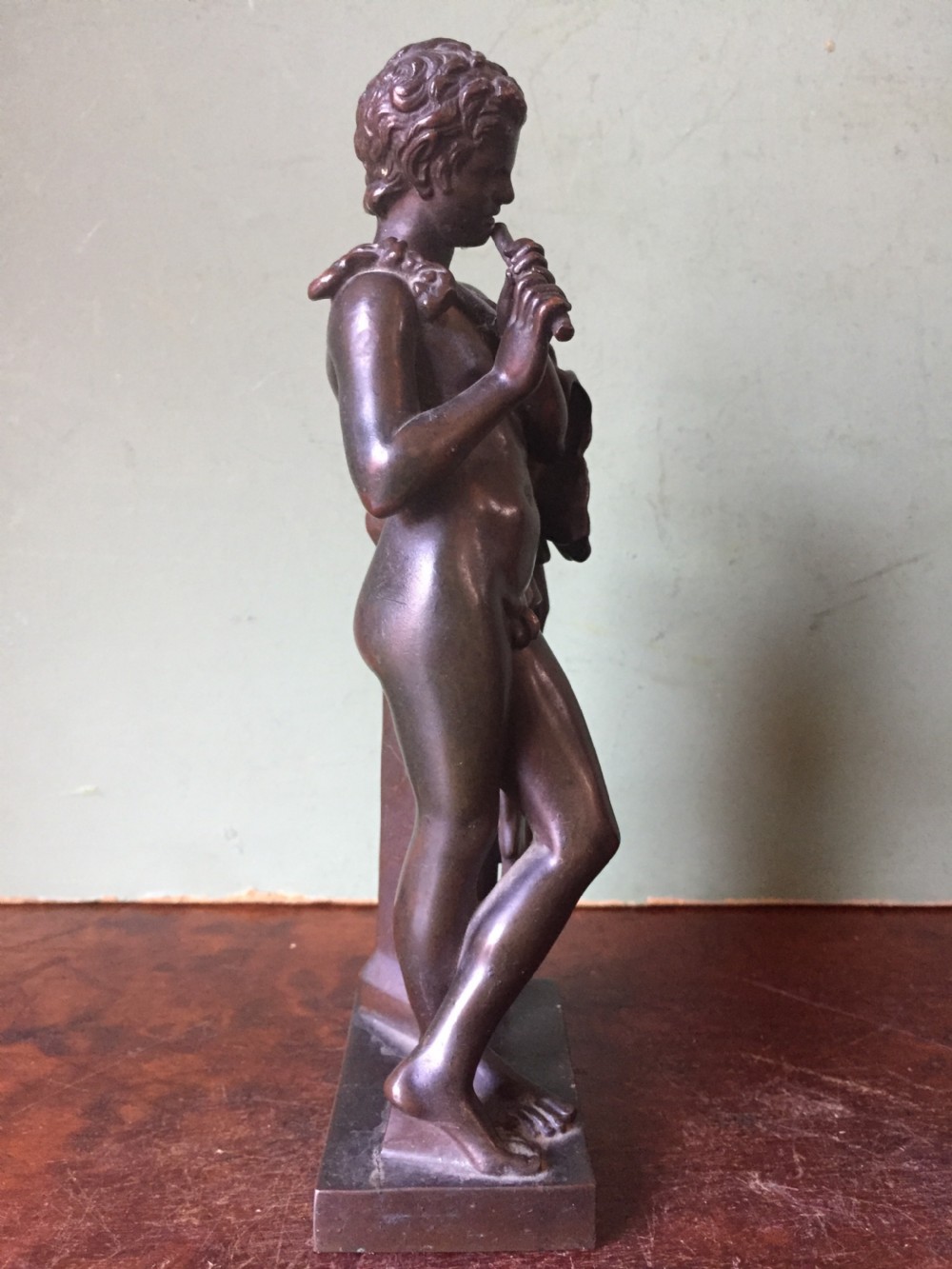 Fine pair of C19th 'Grand Tour' souvenir bronze reductions  , after the antique , of the Capitoline fauns by Barbedienne. View VII
