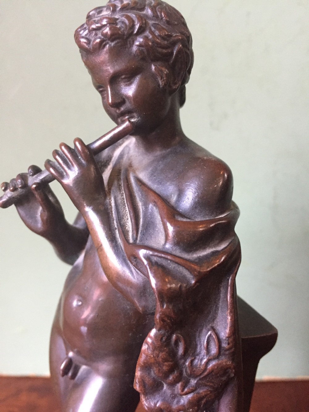 Fine pair of C19th 'Grand Tour' souvenir bronze reductions  , after the antique , of the Capitoline fauns by Barbedienne. View VIII